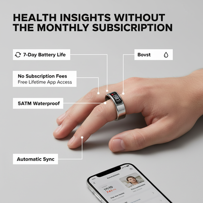 2026 Smart Ring Display Screen and Touch, Wireless Charging,Smart Control,Health
